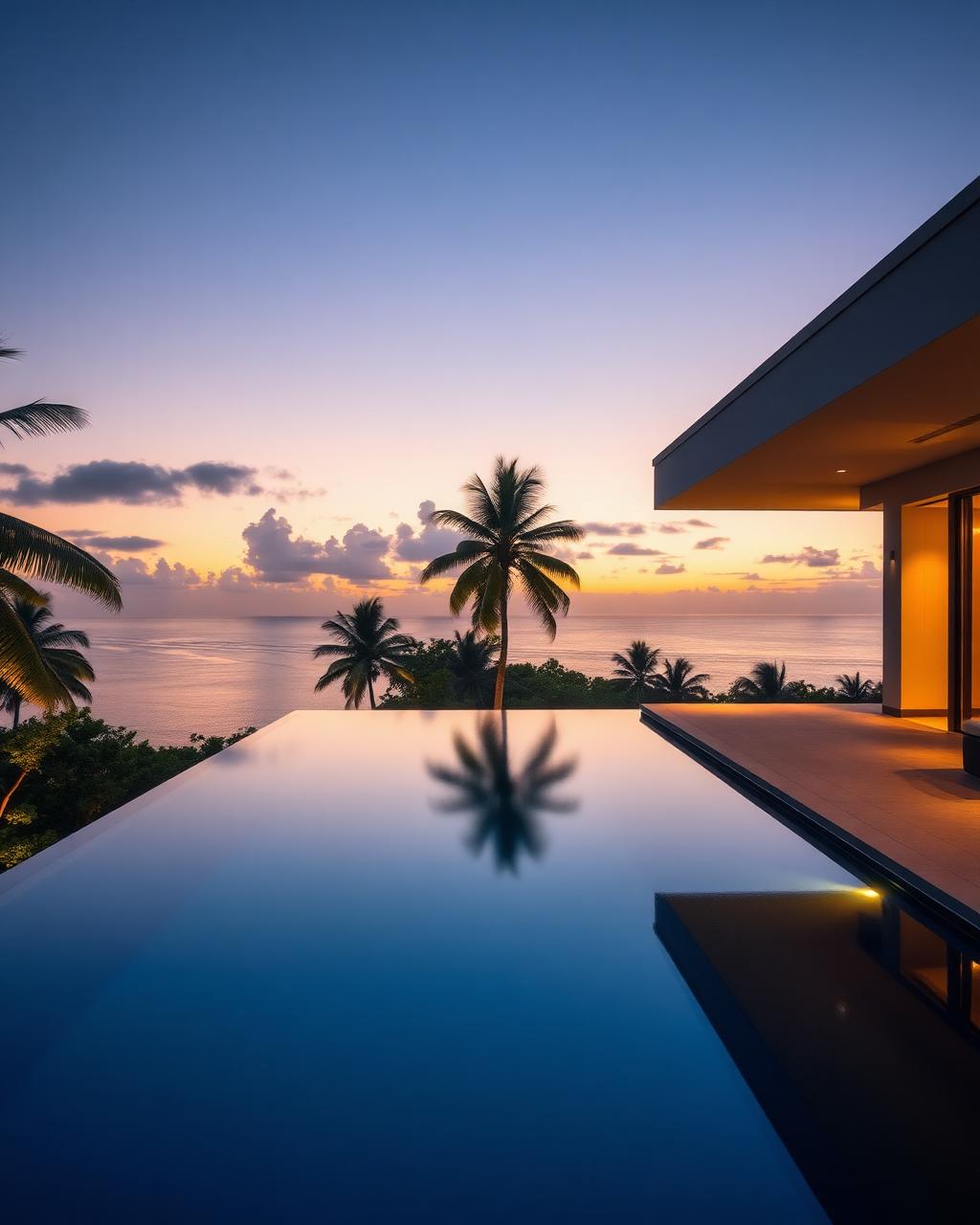 Private villa terrace open to dry forest and ocean
