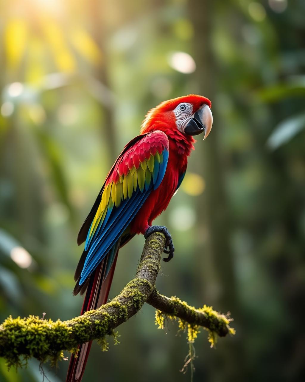 Rainforest wildlife seen from a quiet waterway at dawn